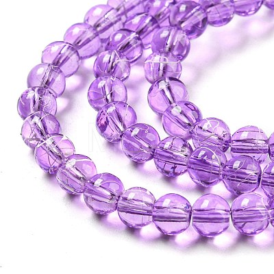 Drawbench Transparent Glass Beads Strands GLAD-Q012-4mm-16-1