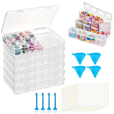 6 Sets 28 Grids Rectangle Plastic Organizer Boxes CON-GA0001-39A-1