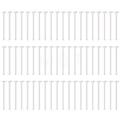 60Pcs 925 Sterling Silver Flat Head Pins STER-BC0002-17C-1