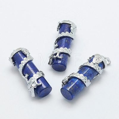 Natural Lapis Lazuli Pendants X-G-O163-E15-1
