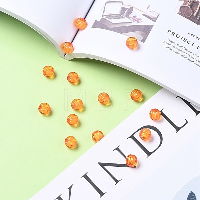 Autumn Theme Transparent Acrylic Beads TACR-S089-10mm-11-1