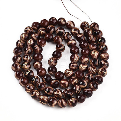 Baking Paint Glass Beads X1-DGLA-N010-10mm-08-1