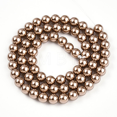 Baking Paint Pearlized Glass Pearl Bead Strands HY-N002-6mm-A06-1