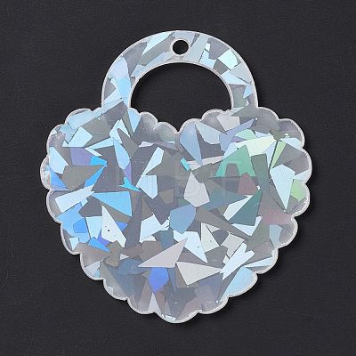 Acrylic Disc Big Pendants SACR-G015-F03-1