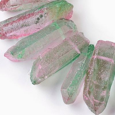 Natural Quartz Crystal Points Beads Strands G-G767-06-1