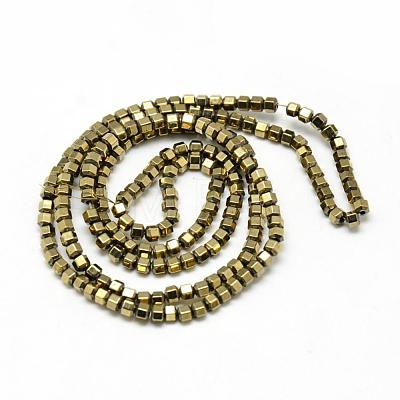 Electroplate Non-magnetic Synthetic Hematite Beads Strands G-Q486-63D-1