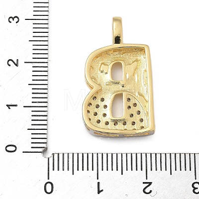 Brass Micro Pave Cubic Zirconia Pendants KK-B126-02G-B-1