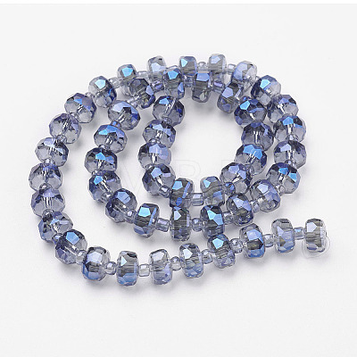 Electroplate Glass Beads Strands EGLA-J146-FR8mm-B01-1