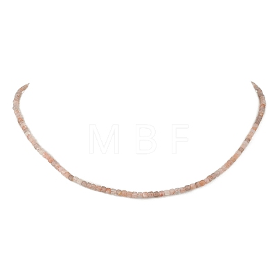 Natural Mixed Gemstone Faceted Cube Beaded Necklaces for Women NJEW-JN06285-1