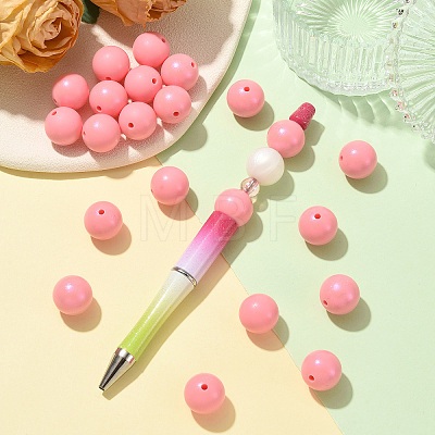 30Pcs Round Silicone Beads SIL-SZ0004-23E-1