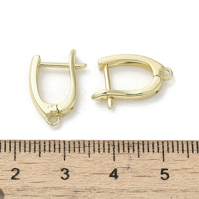 Brass Hoop Earring Findings KK-C048-10G-1