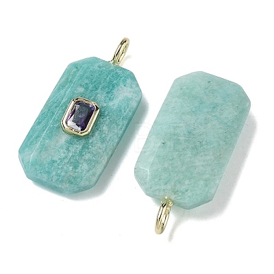 Natural Amazonite Faceted Pendants G-F819-02G-02-1