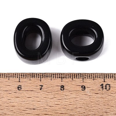 Opaque Acrylic European Beads OACR-M027-01O-08-1