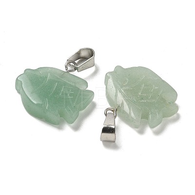 Natural Green Aventurine Pendants G-B127-16P-03-1