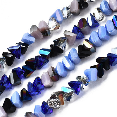 Electroplate Glass Beads Strands EGLA-N002-06F-1