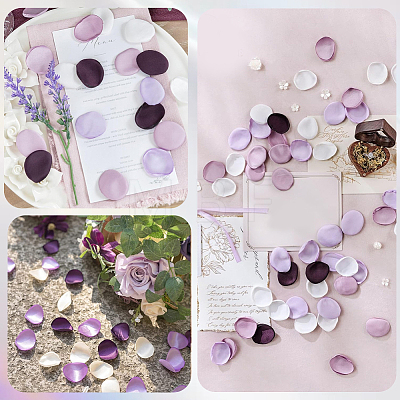 Polyester Artificial Rose Flower Petals AJEW-WH20067-107L-1