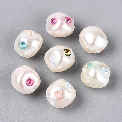 ABS Plastic Imitation Pearl Beads SACR-T017-77A-1