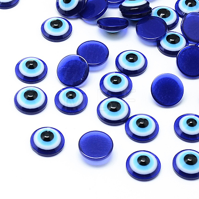Resin Evil Eye Cabochons CRES-S612-6mm-1