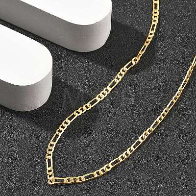 Brass Figaro Chains Necklaces for Women NJEW-D302-29G-1