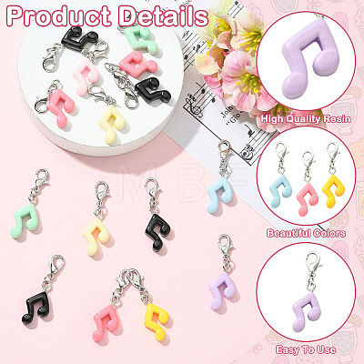 15Pcs Resin Pendant Decorations HJEW-YW00558-1