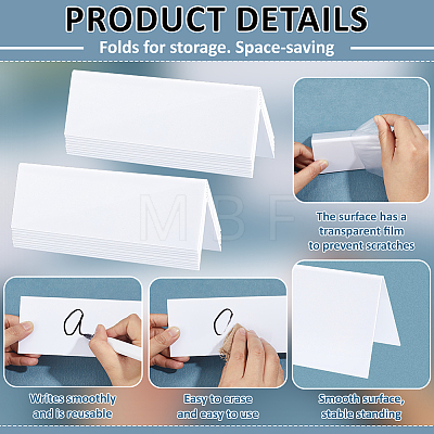 Acrylic Dry Erase Reusable Name Tent Cards AJEW-WH0609-566-1-1