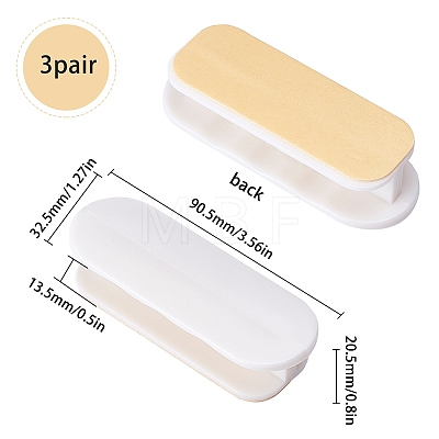 ABS Plastic Self-Stick Instant Cabinet Drawer Handle FIND-WH0053-28A-1