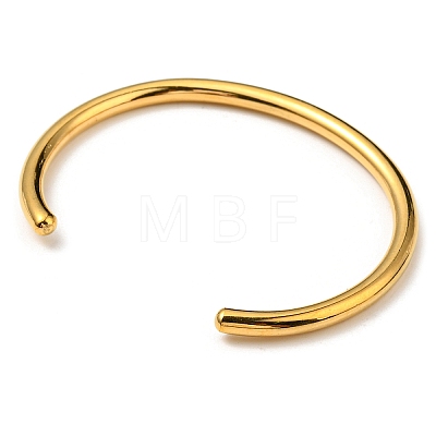 Ion Plating(IP) 304 Stainless Steel Simple Thin Cuff Bangles BJEW-P296-02G-1