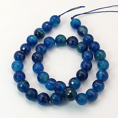 Natural Agate Beads Strands G-E054-8mm-14-1