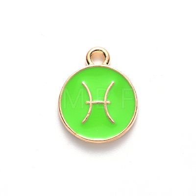 Alloy Enamel Pendants X-ENAM-S124-01A-06H-1