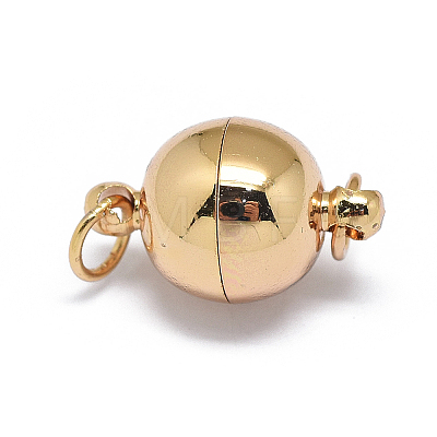 Rack Plating Brass Magnetic Clasps with Loops X-KK-F801-03B-LG-1