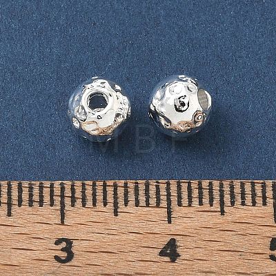 304 Stainless Steel Hammered Round Spacer Beads SA-CBA37BC-01B-S-1