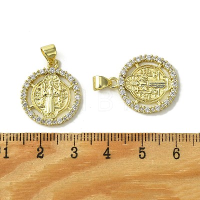 Brass Micro Pave Cubic Zirconia Pendants KK-H472-53D-G-1