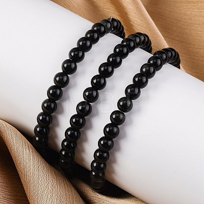 Natural Rainbow Obsidian Stretch Bracelets BJEW-F315-6mm-1