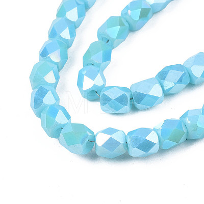 Electroplate Glass Beads Strands X-EGLA-N002-13-A06-1
