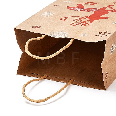 Christmas Theme Hot Stamping Rectangle Paper Bags LS-CARB-F011-02B-1