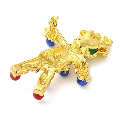 Alloy Rhinestone A Man of Straw Brooch JEWB-B022-04G-01-1