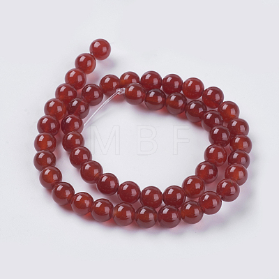 Natural Carnelian Beads Strands X-G-GSR8MM060-2-1