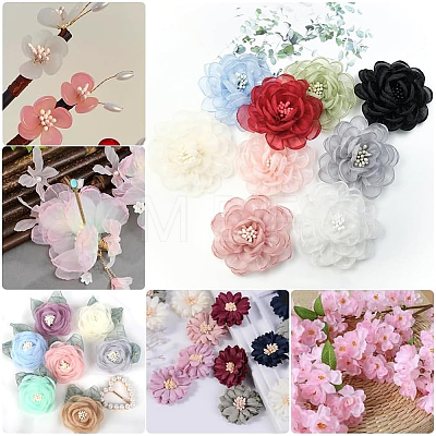 6Bundles Gypsum with Cotton Cord Artificial Flower Core DIY-GF0014-10B-1