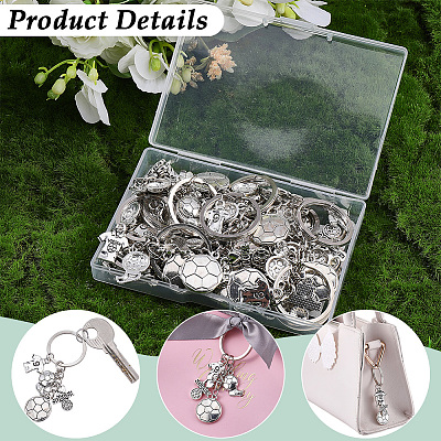 20Pcs Alloy Keychains KEYC-SC00046-1