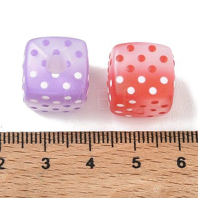 Printed Acrylic European Beads AC-CBA4EF4-07-1
