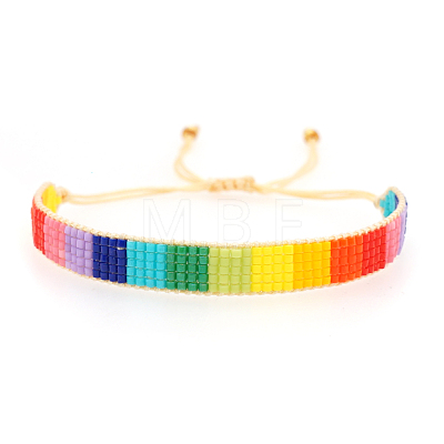 Friendship Loom Pattern Miyuki Seed Beads Bracelets for Women BJEW-Z013-49-1