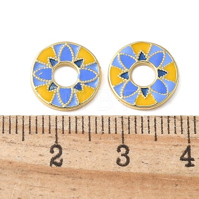 Brass Enamel Beads KK-P290-31G-01-1