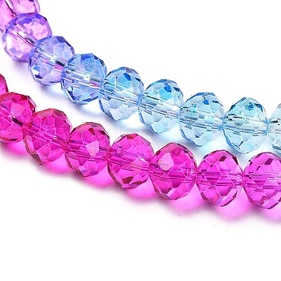 Transparent Painted Glass Beads Strands X1-DGLA-A034-T6mm-A14-1