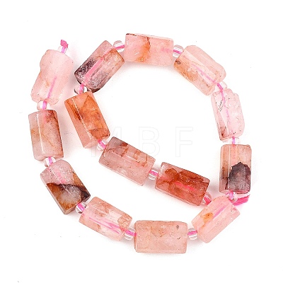 Natural Hematoid Quartz/Ferruginous Quartz  Beads Strands G-H352-A01-04-1