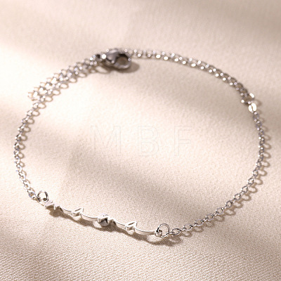 Mother's Day 201 Stainless Steel Link Bracelets WG2A4DB-02-1