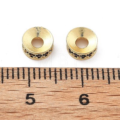 Brass Micro Pave Cubic Zirconia Beads KK-R216-13KCG-04-1