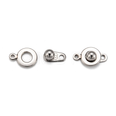 201 Stainless Steel Snap Clasps X-STAS-K148-11-1