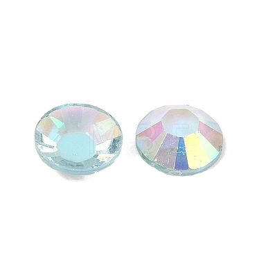 Electroplated Transparent Flat Back Resin Rhinestone Cabochons RESI-XCP0002-44B-1