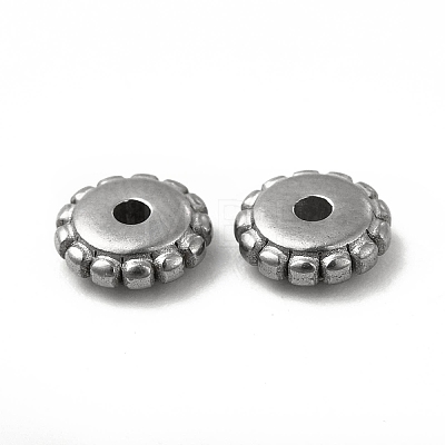 304 Stainless Steel Disc Beads STAS-P319-14B-P-1