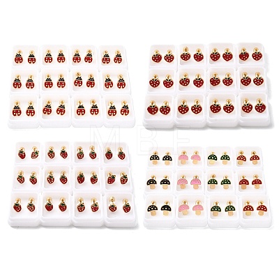 304 Stainless Steel Stud Earrings EJEW-F396-02A-G-1